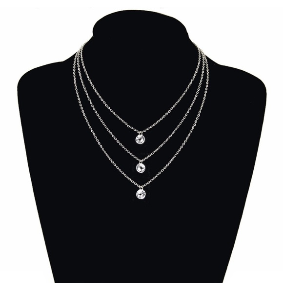 3 for $25⚡️3 layer acrylic crystal necklace - Picture 4 of 8